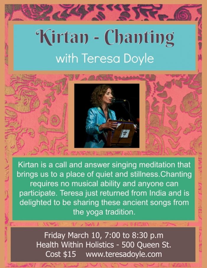 Kirtan Chanting with Teresa Doyle Poster